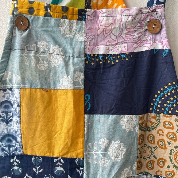 Kathmandu Imports Colorful Bohemian Patchwork Harem Jumpsuit Size OS NWT - Picture 4 of 10
